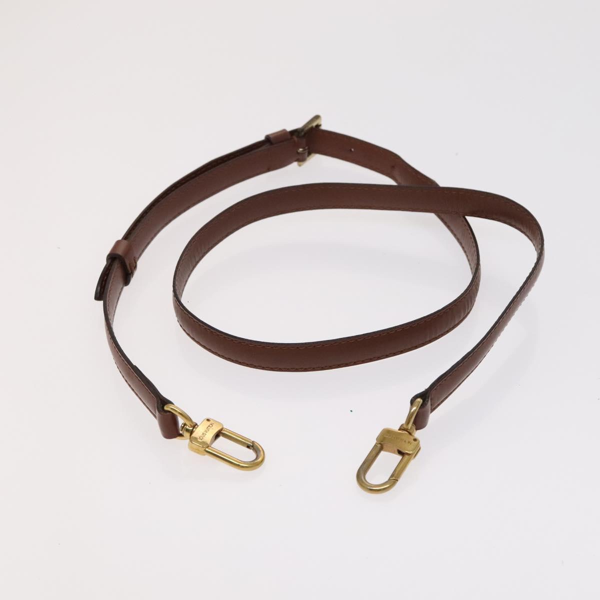 LOUIS VUITTON Name Tag Powanie Epi Shoulder Strap Leather 4Set Beige Auth ep7688