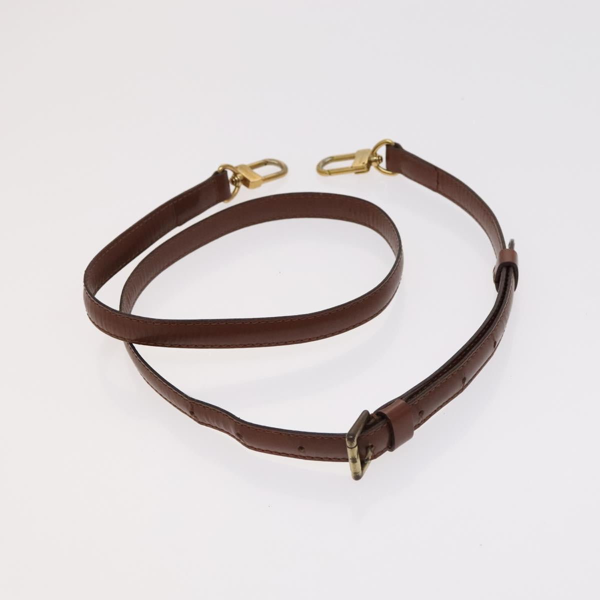 LOUIS VUITTON Name Tag Powanie Epi Shoulder Strap Leather 4Set Beige Auth ep7688