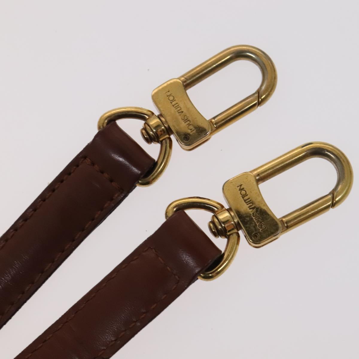 LOUIS VUITTON Name Tag Powanie Epi Shoulder Strap Leather 4Set Beige Auth ep7688