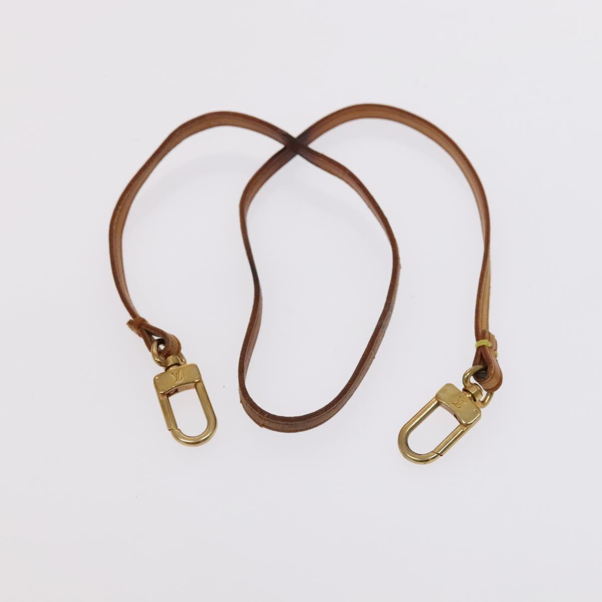 LOUIS VUITTON Name Tag Powanie Epi Shoulder Strap Leather 4Set Beige Auth ep7688