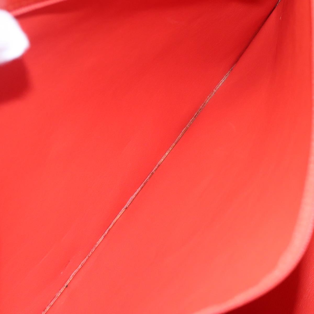 CHANEL Chain Tote Bag Caviar Skin Orange Gold CC Auth ep7741