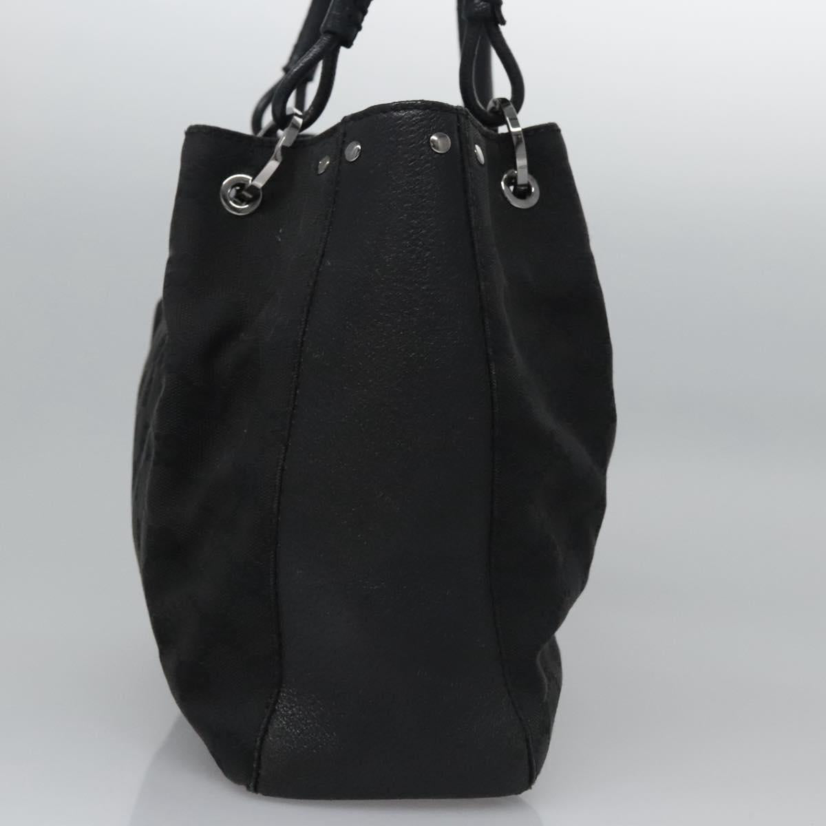GUCCI GG Canvas Hand Bag Black 113024 Auth ep7743