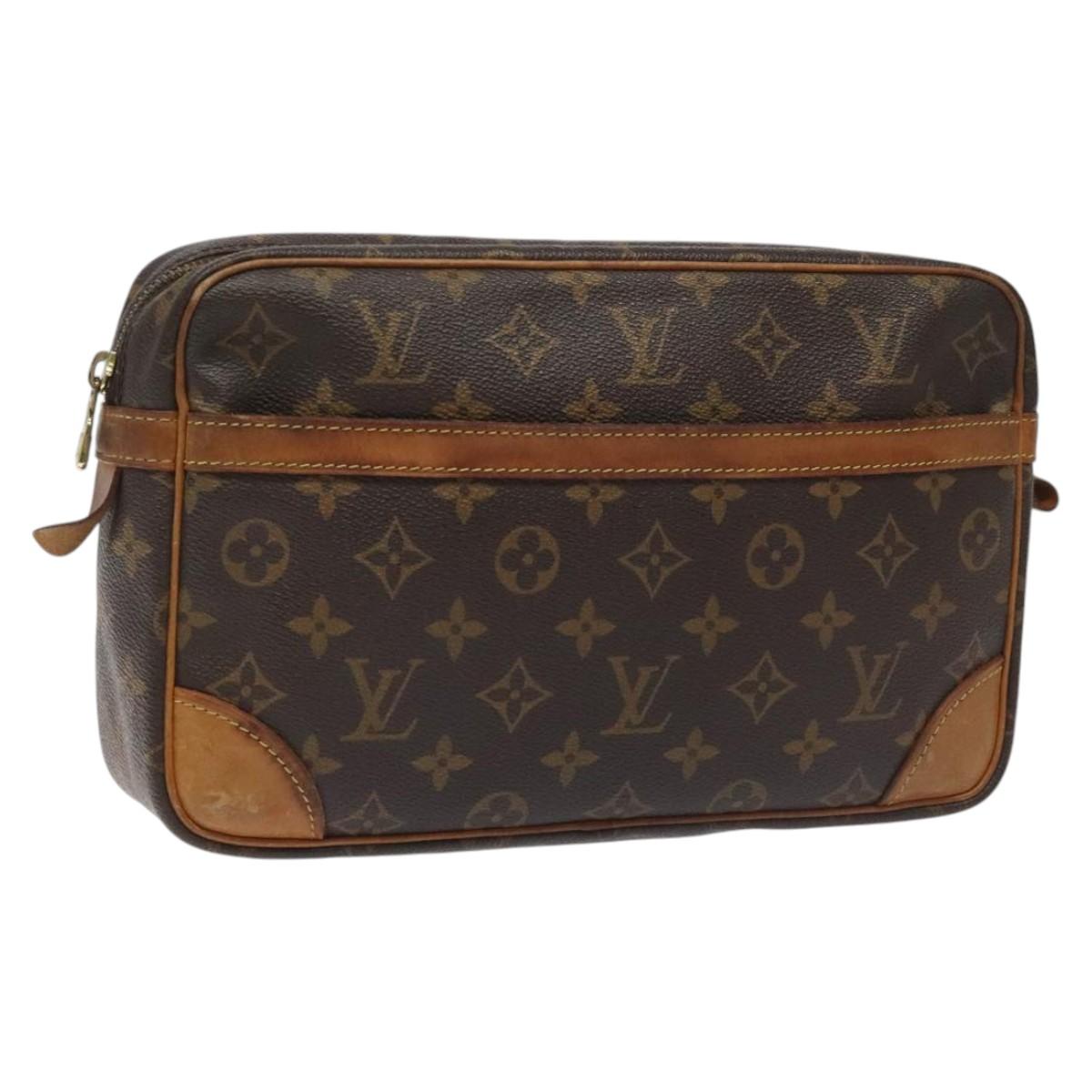 LOUIS VUITTON Monogram Compiegne 28 Clutch Bag M51845 LV Auth ep7762