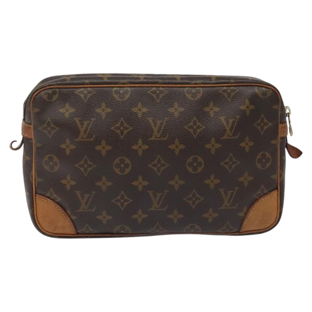 LOUIS VUITTON Monogram Compiegne 28 Clutch Bag M51845 LV Auth ep7762
