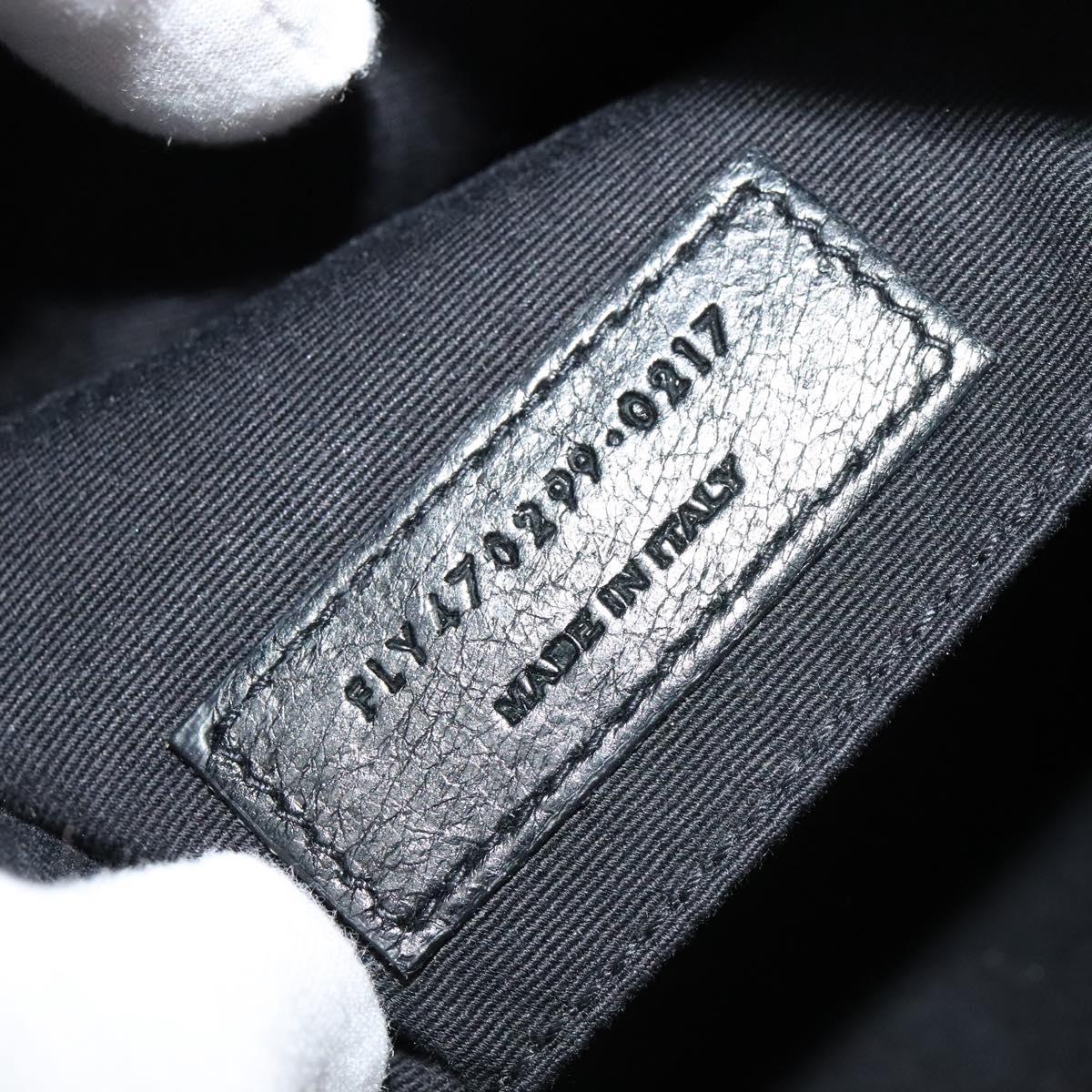 SAINT LAURENT Shoulder Camera Bag Leather Gray Silver Auth ep7783