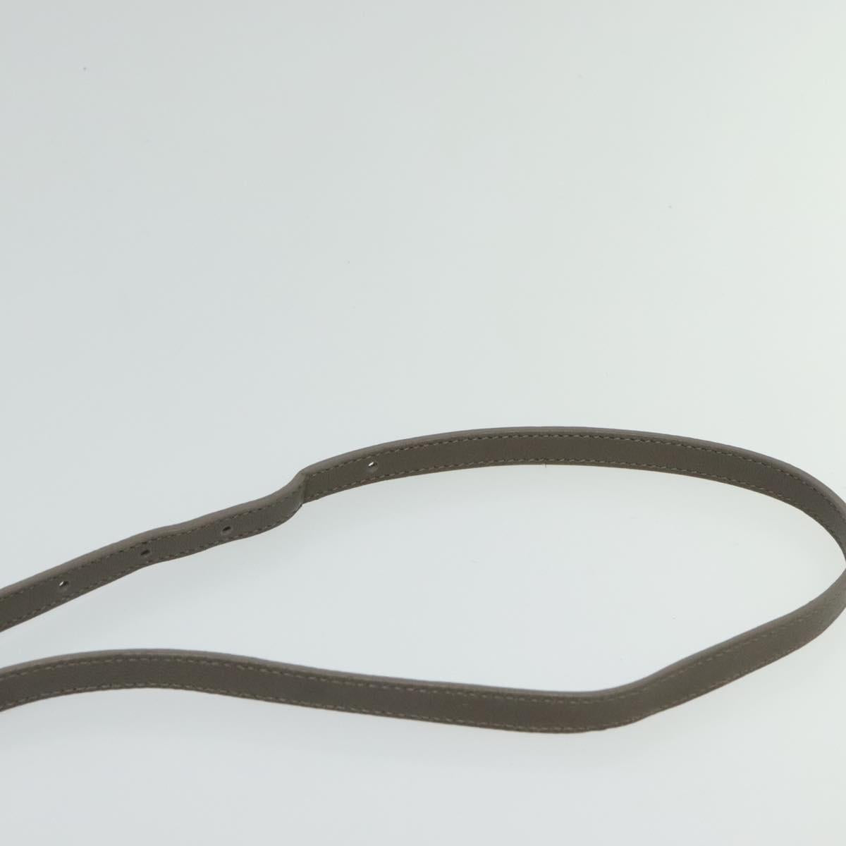 SAINT LAURENT Shoulder Camera Bag Leather Gray Silver Auth ep7783