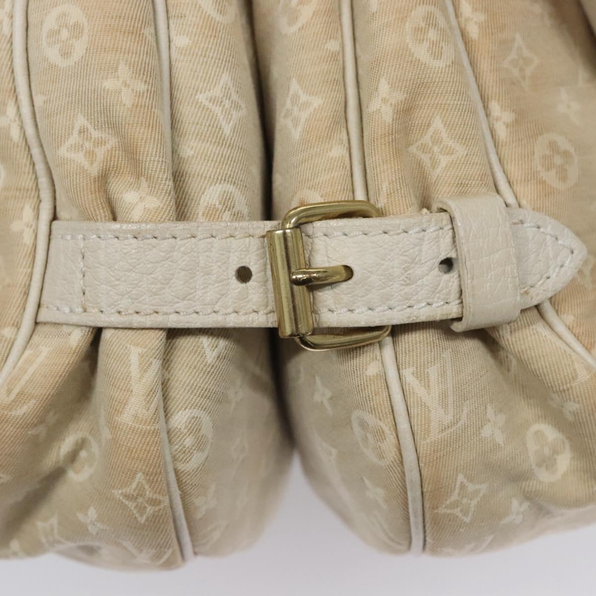 LOUIS VUITTON Monogram Mini Lin Saumur PM Shoulder Bag Ivory M95314 Auth ep7784