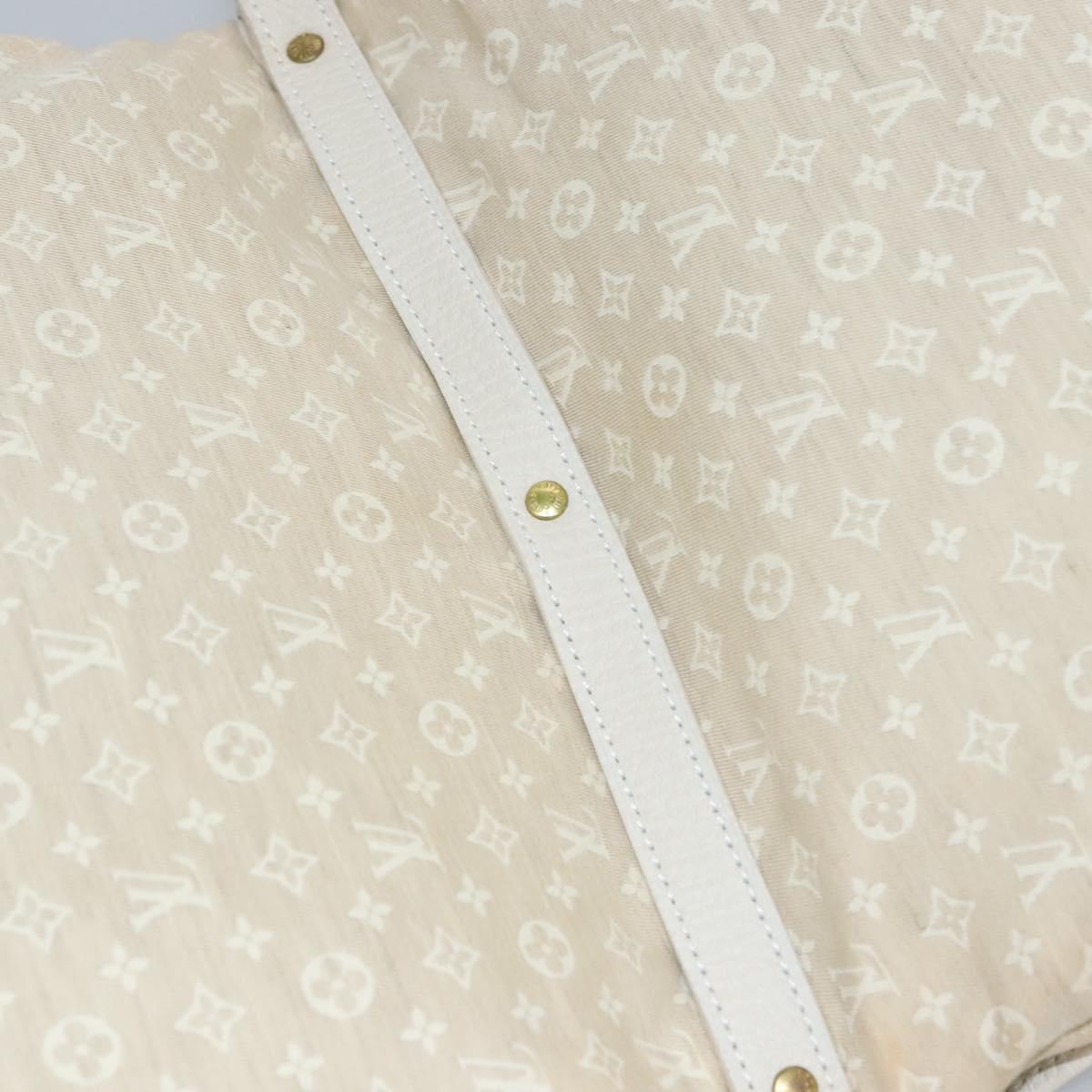 LOUIS VUITTON Monogram Mini Lin Saumur PM Shoulder Bag Ivory M95314 Auth ep7784