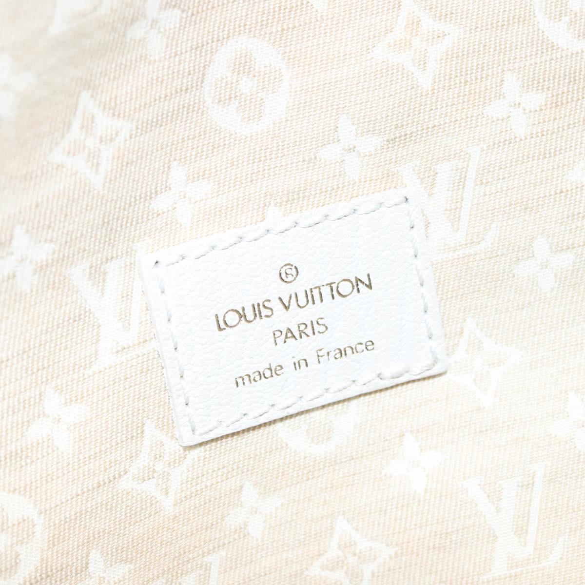LOUIS VUITTON Monogram Mini Lin Saumur PM Shoulder Bag Ivory M95314 Auth ep7784