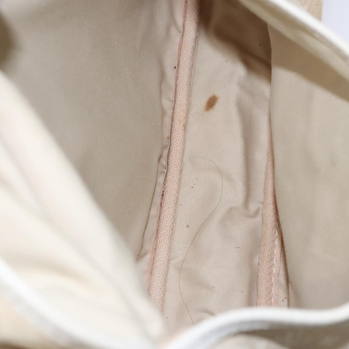 LOUIS VUITTON Monogram Mini Lin Saumur PM Shoulder Bag Ivory M95314 Auth ep7784