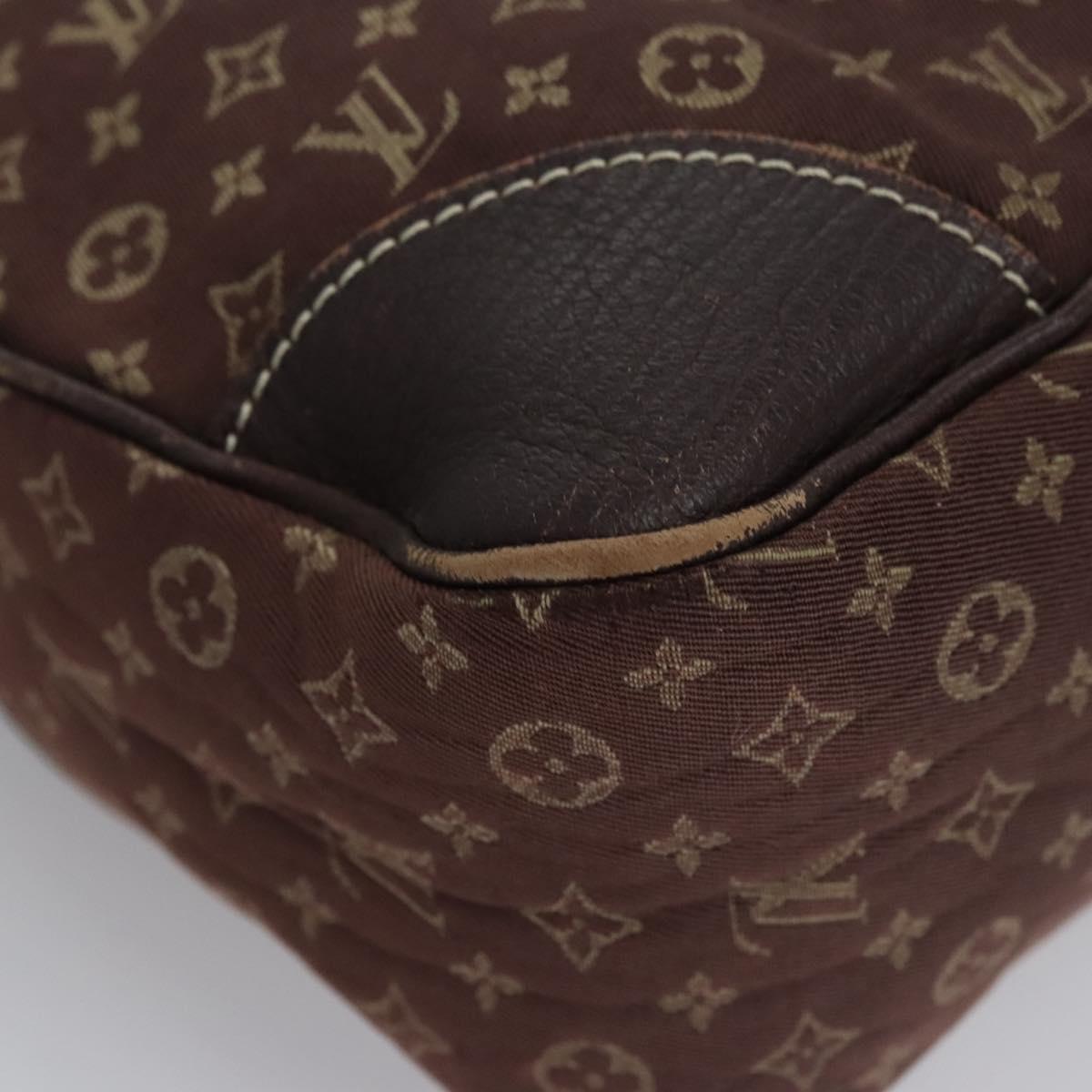 LOUIS VUITTON Monogram Mini Lin Boulogne Shoulder Bag Ebene M95225 Auth ep7797