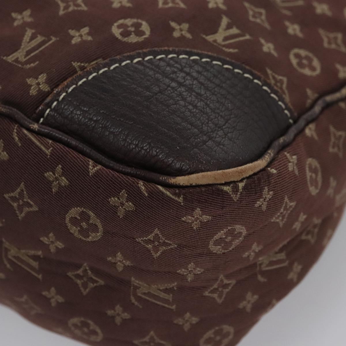 LOUIS VUITTON Monogram Mini Lin Boulogne Shoulder Bag Ebene M95225 Auth ep7797