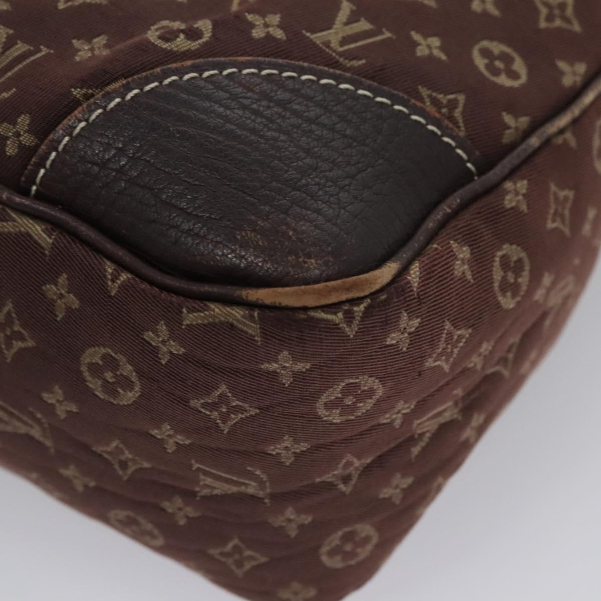 LOUIS VUITTON Monogram Mini Lin Boulogne Shoulder Bag Ebene M95225 Auth ep7797