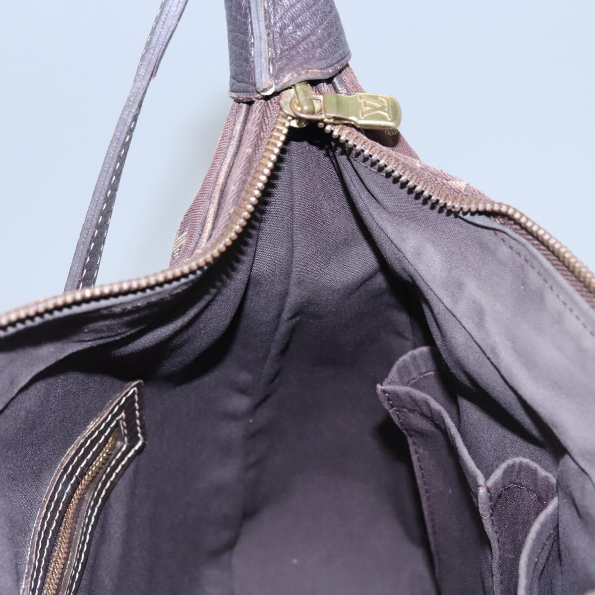 LOUIS VUITTON Monogram Mini Lin Boulogne Shoulder Bag Ebene M95225 Auth ep7797