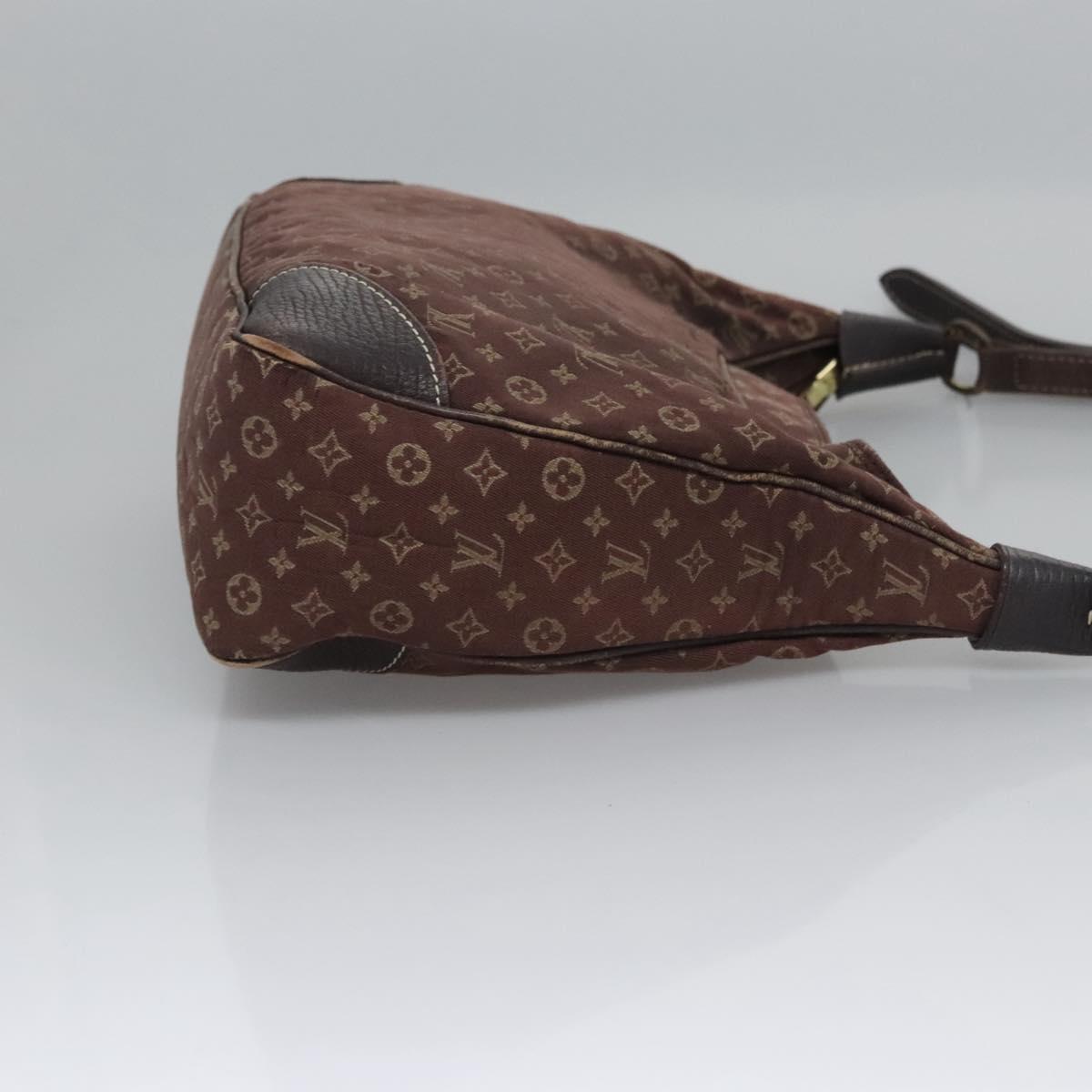 LOUIS VUITTON Monogram Mini Lin Boulogne Shoulder Bag Ebene M95225 Auth ep7797