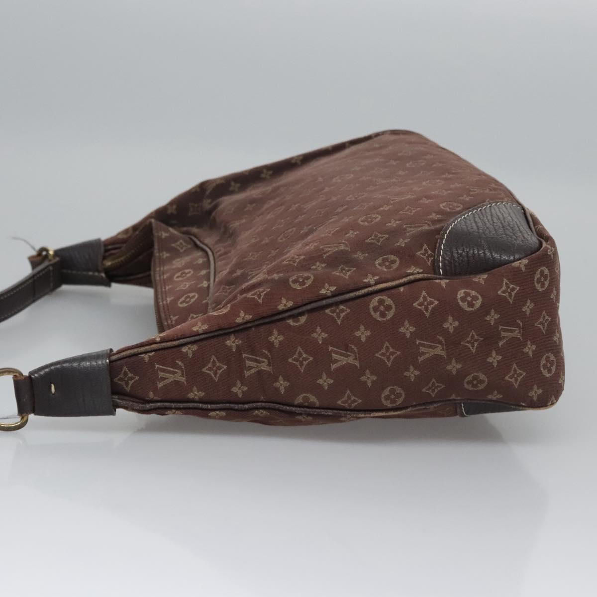 LOUIS VUITTON Monogram Mini Lin Boulogne Shoulder Bag Ebene M95225 Auth ep7797