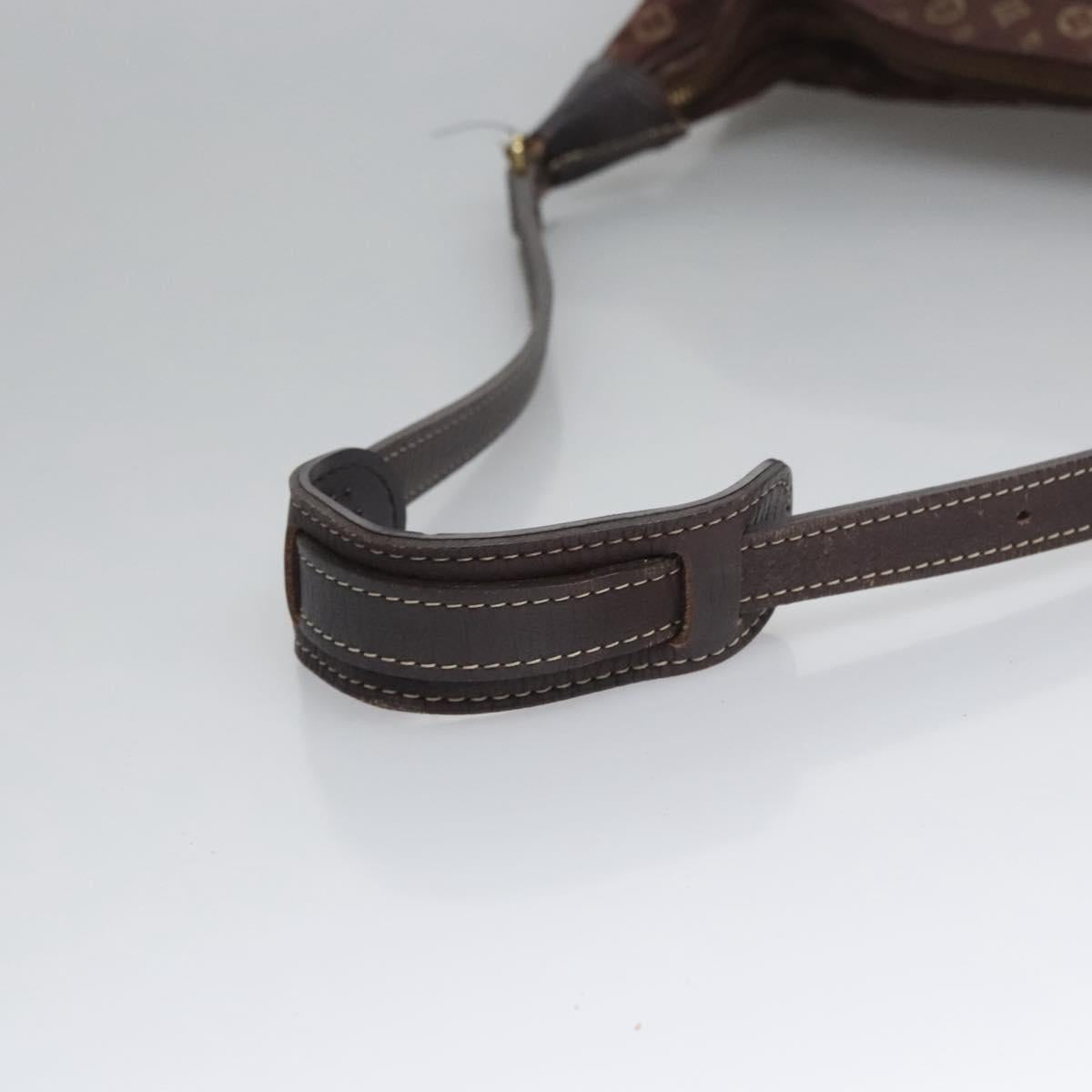 LOUIS VUITTON Monogram Mini Lin Boulogne Shoulder Bag Ebene M95225 Auth ep7797