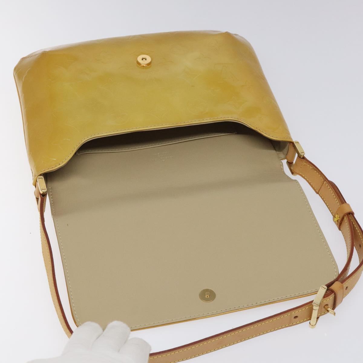 LOUIS VUITTON Monogram Vernis Thompson Street Bag Beige M91301 LV Auth ep7815