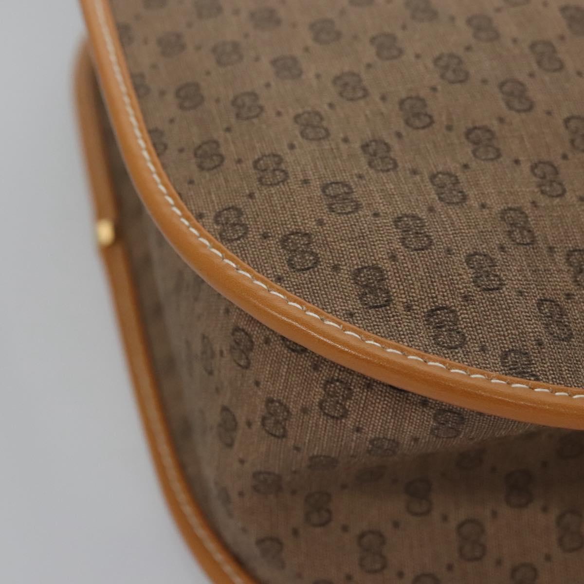 GUCCI Micro GG Supreme Shoulder Bag PVC Beige Gold 001 090 1036 Auth ep7828