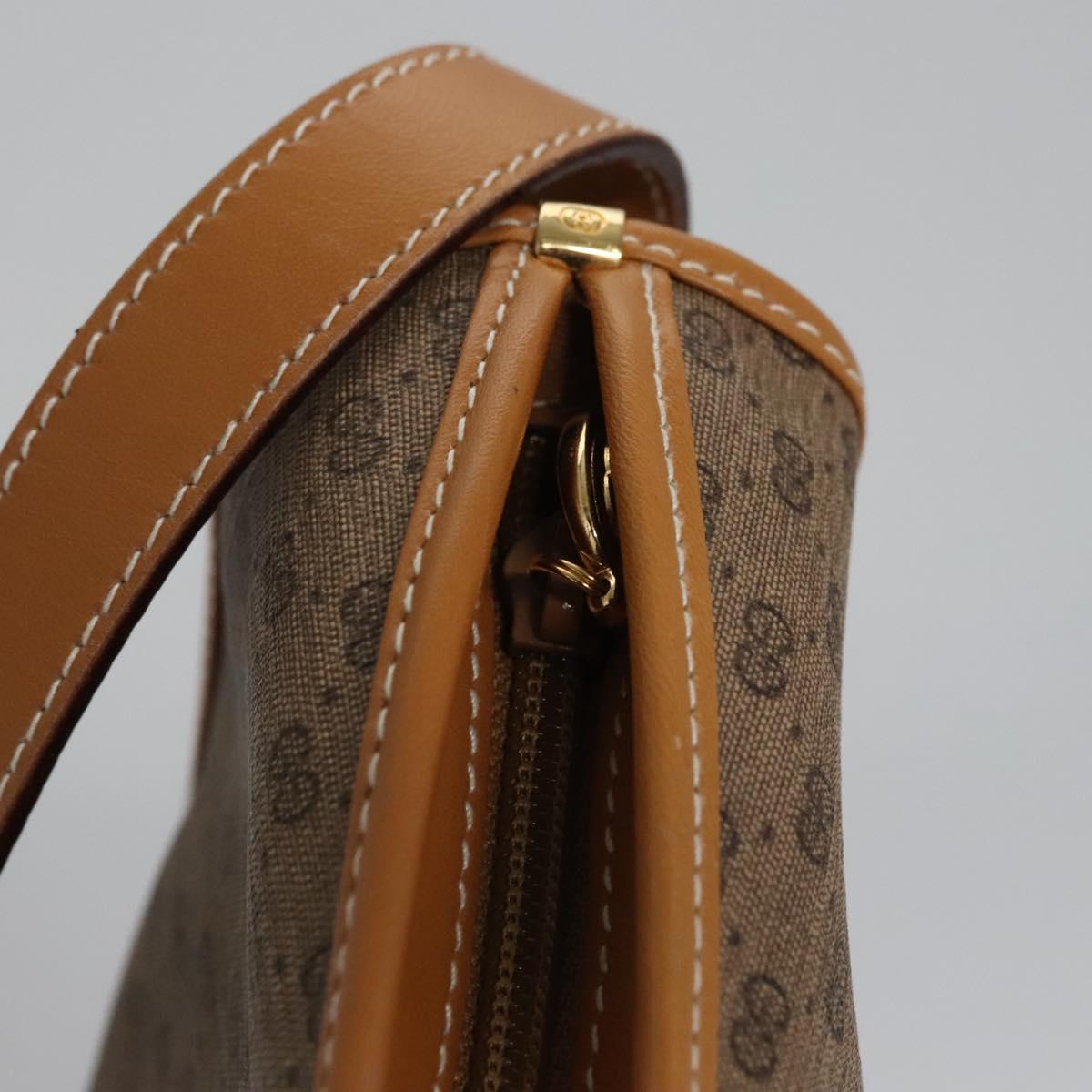 GUCCI Micro GG Supreme Shoulder Bag PVC Beige Gold 001 090 1036 Auth ep7828