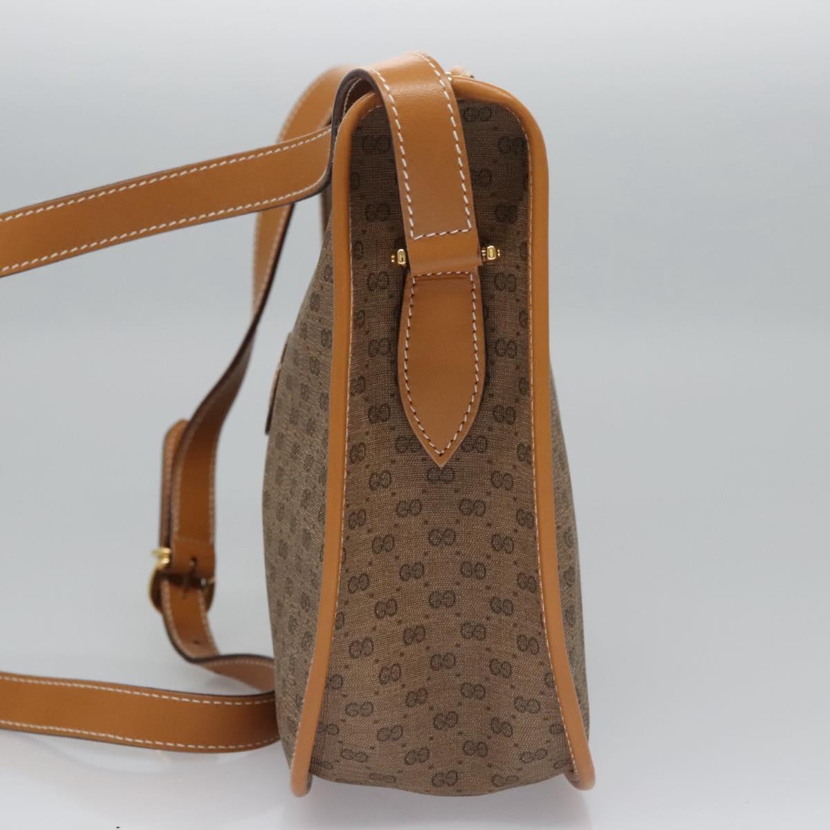 GUCCI Micro GG Supreme Shoulder Bag PVC Beige Gold 001 090 1036 Auth ep7828