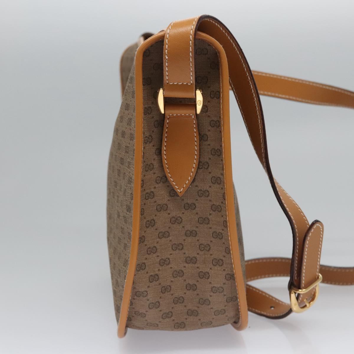 GUCCI Micro GG Supreme Shoulder Bag PVC Beige Gold 001 090 1036 Auth ep7828
