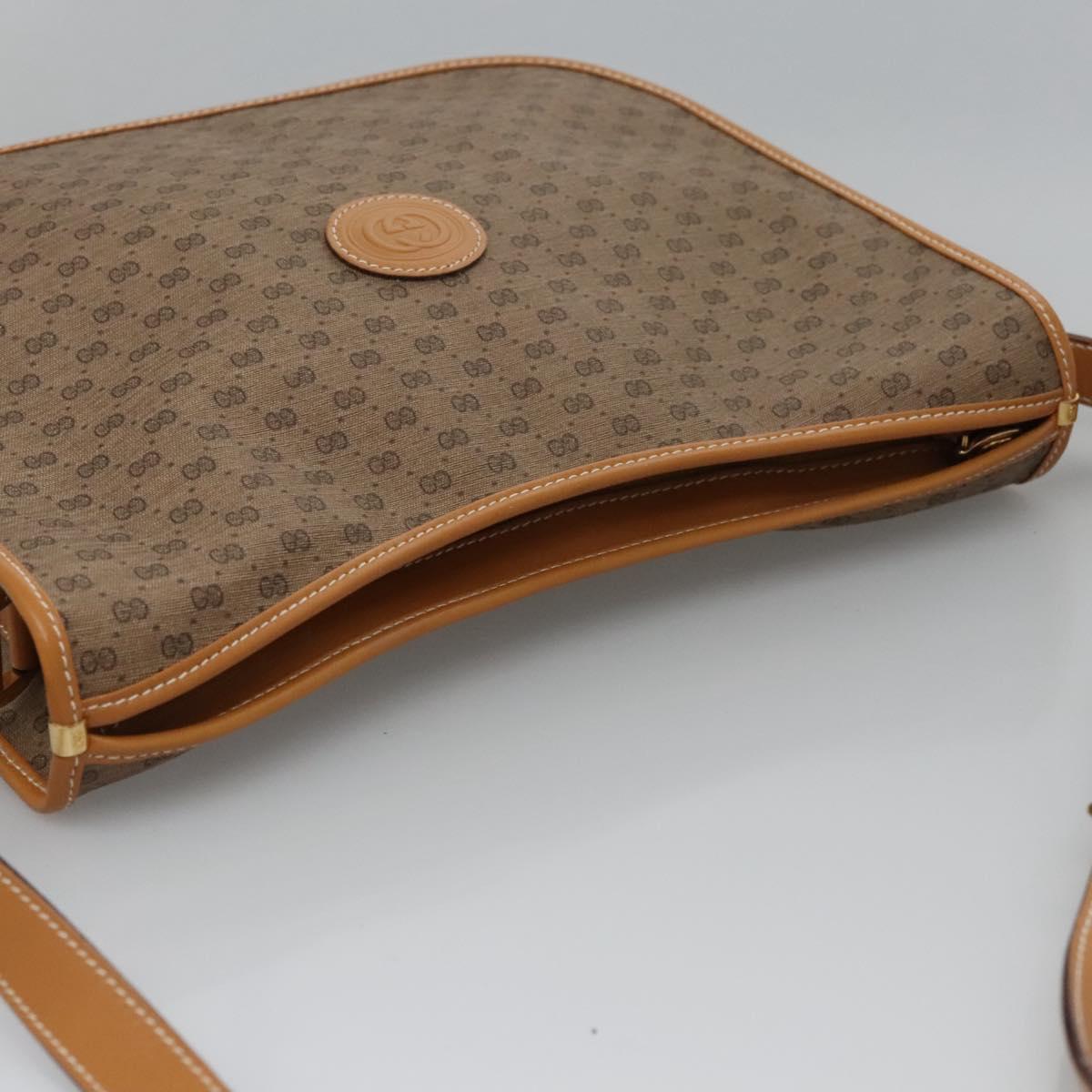 GUCCI Micro GG Supreme Shoulder Bag PVC Beige Gold 001 090 1036 Auth ep7828