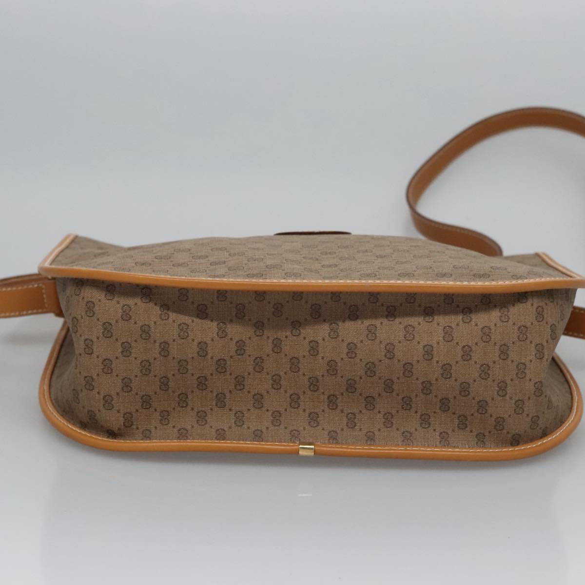 GUCCI Micro GG Supreme Shoulder Bag PVC Beige Gold 001 090 1036 Auth ep7828