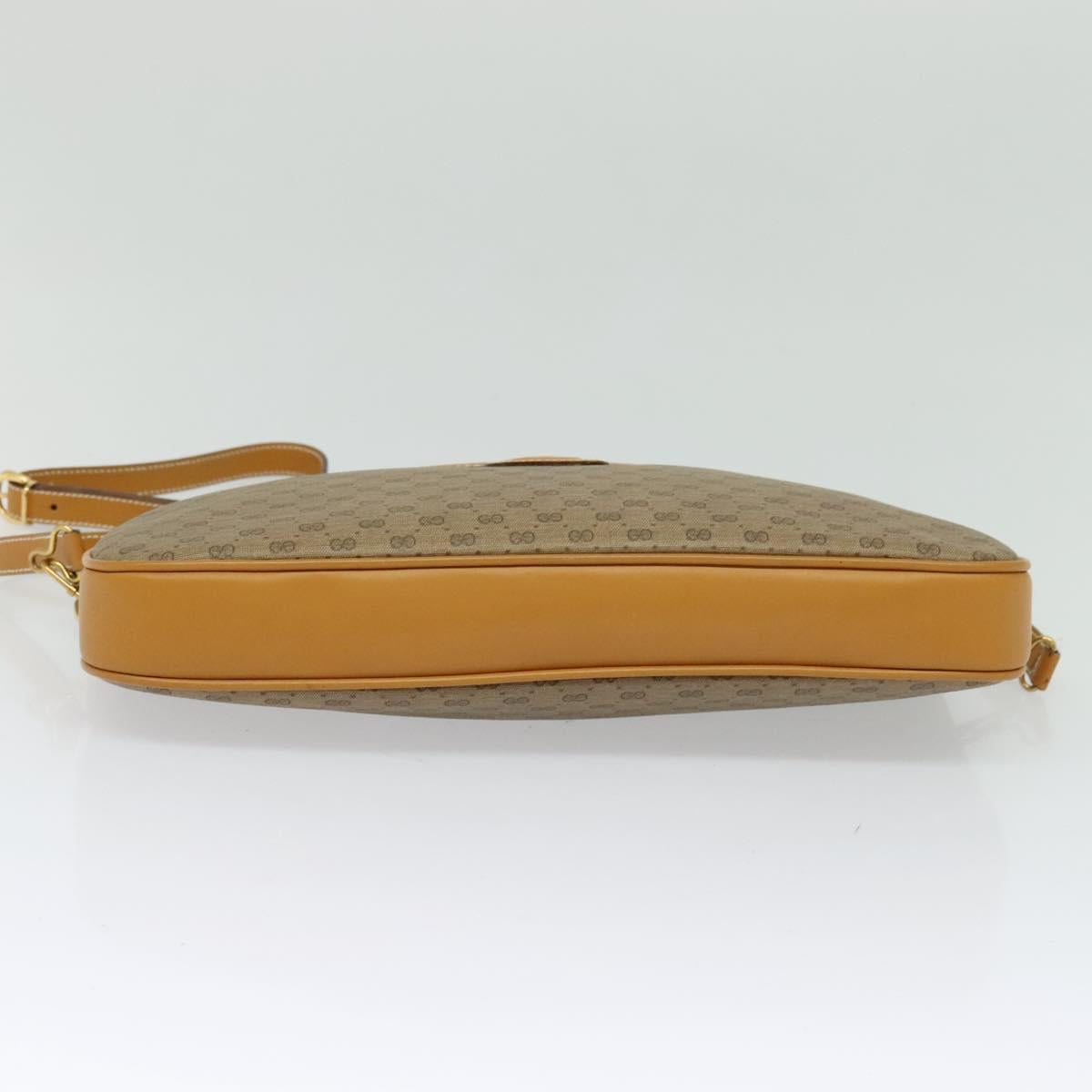 GUCCI Micro GG Supreme Shoulder Bag PVC Beige Gold 004 89 0262 Auth ep7836