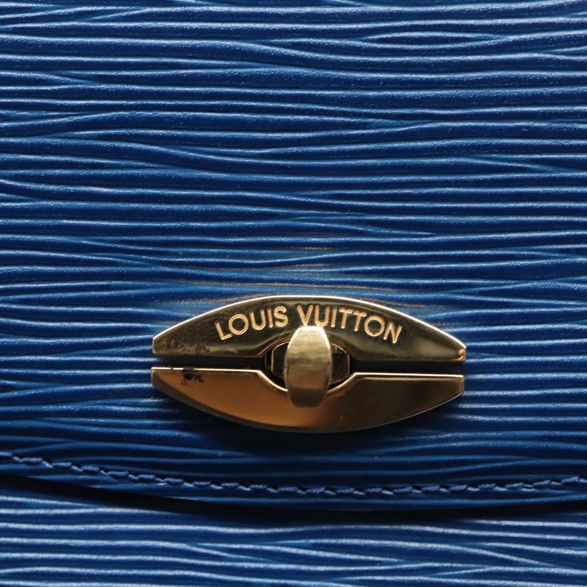 LOUIS VUITTON Epi Malesherbes Hand Bag Blue M52375 LV Auth ep7871