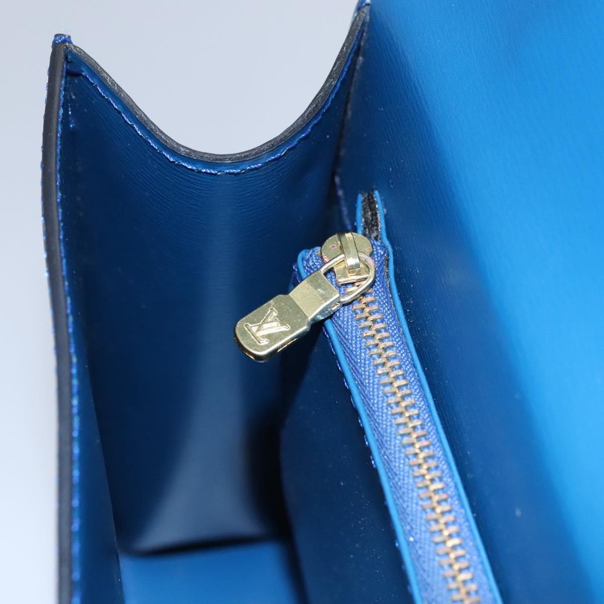 LOUIS VUITTON Epi Malesherbes Hand Bag Blue M52375 LV Auth ep7871