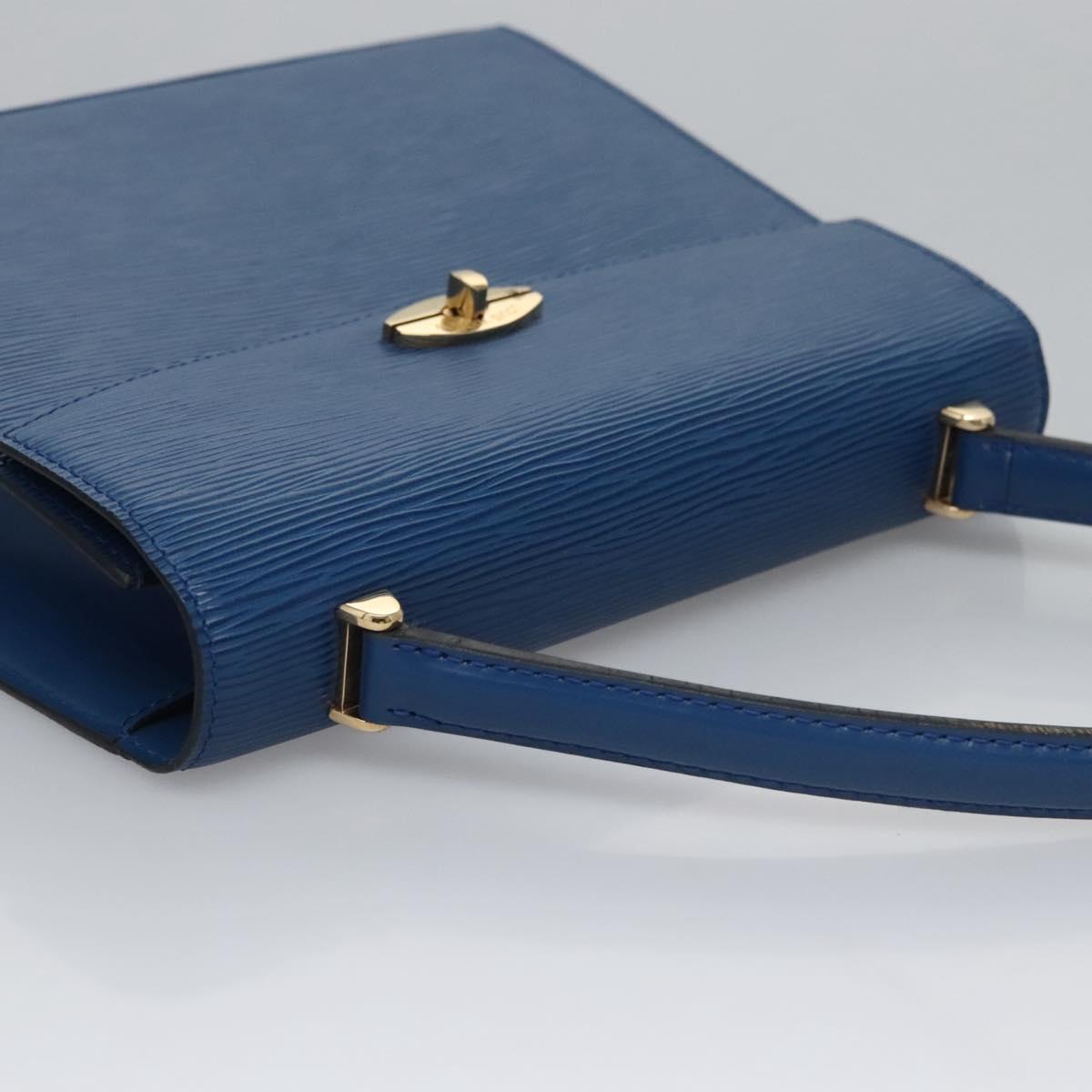 LOUIS VUITTON Epi Malesherbes Hand Bag Blue M52375 LV Auth ep7871