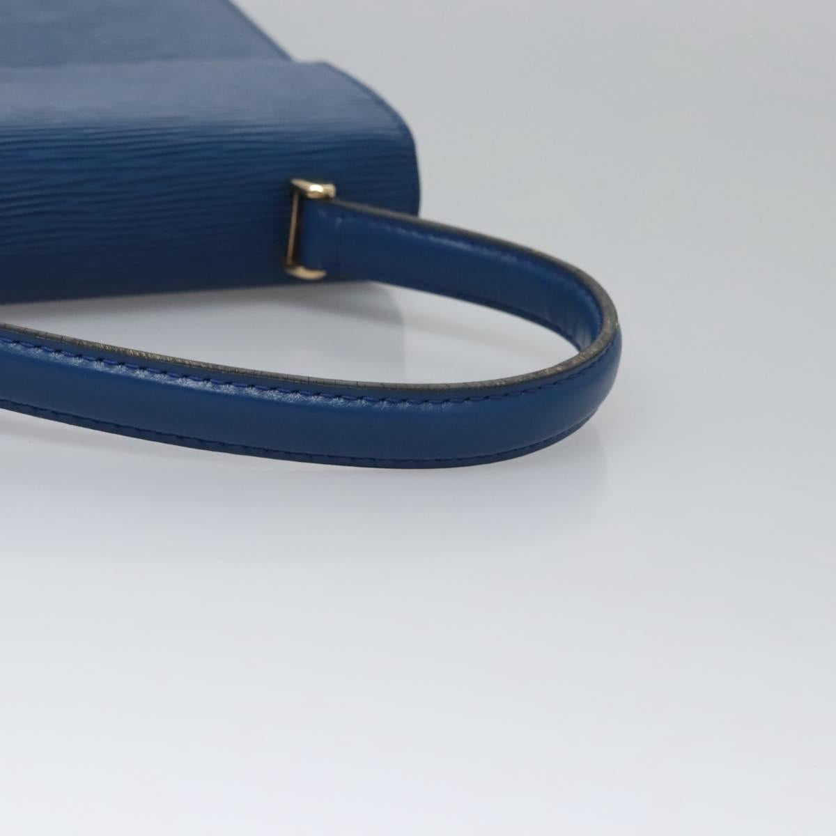 LOUIS VUITTON Epi Malesherbes Hand Bag Blue M52375 LV Auth ep7871