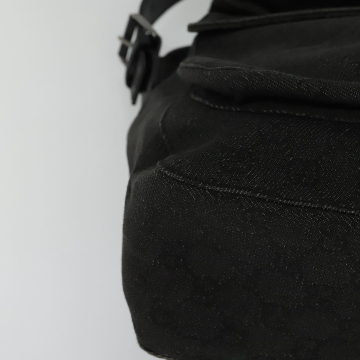 GUCCI GG Canvas Shoulder Bag Black 101651 Auth ep7882