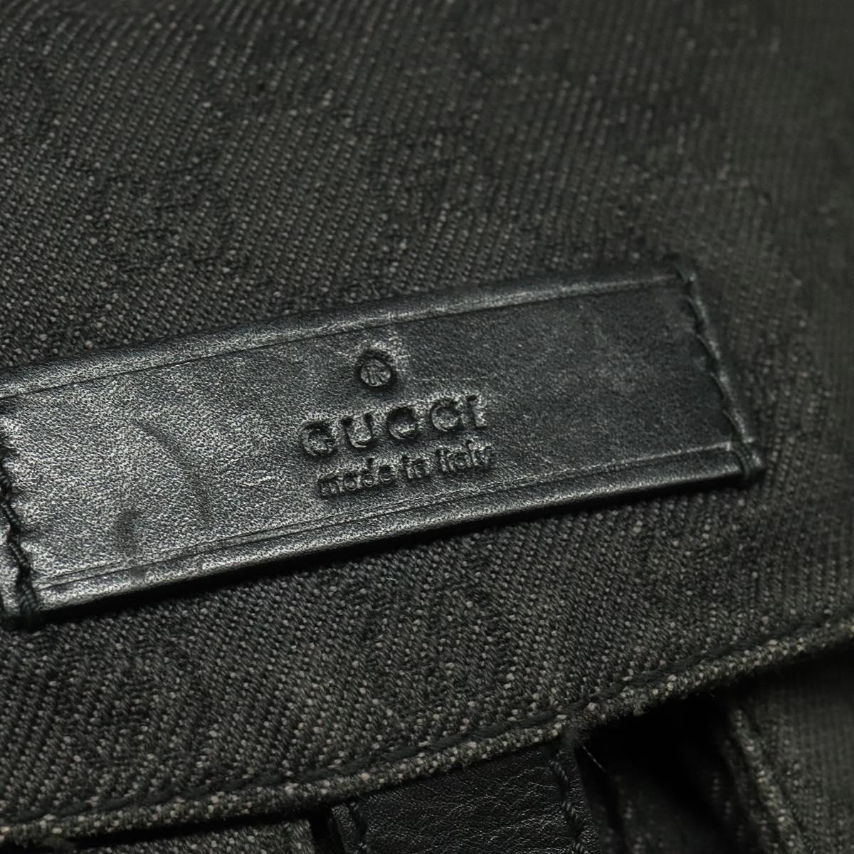 GUCCI GG Canvas Shoulder Bag Black 101651 Auth ep7882