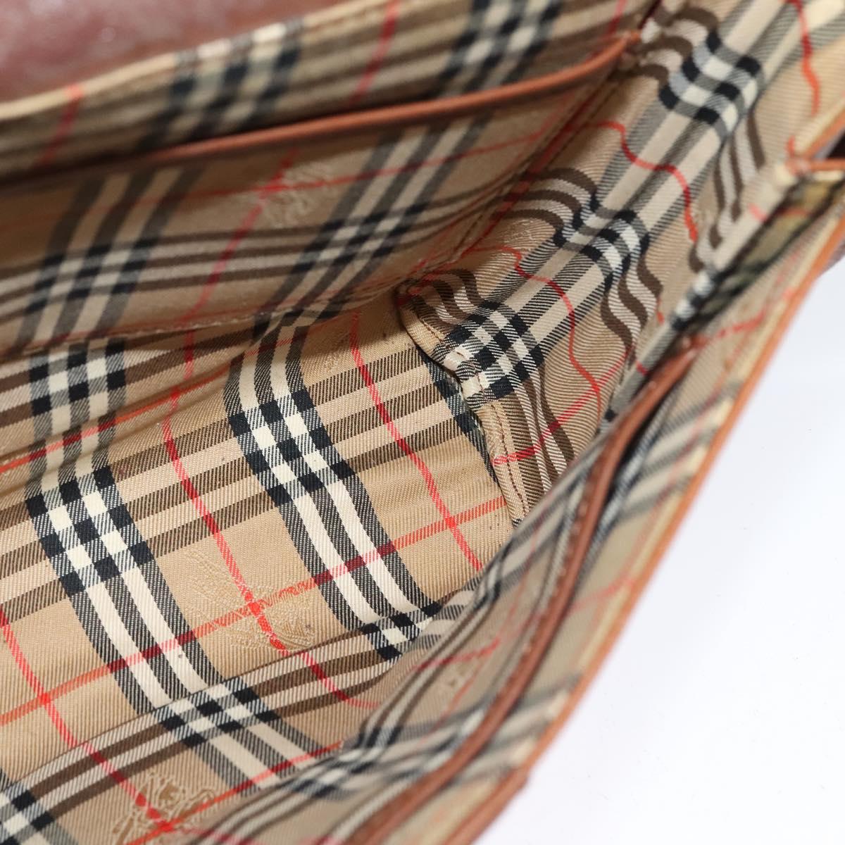 Burberrys Shoulder Bag Leather Brown Auth ep7917