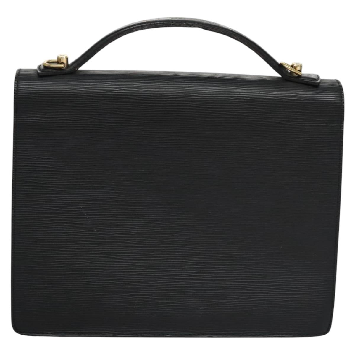 LOUIS VUITTON Epi Monceau 28 Hand Bag Black M52122 LV Auth ep7922