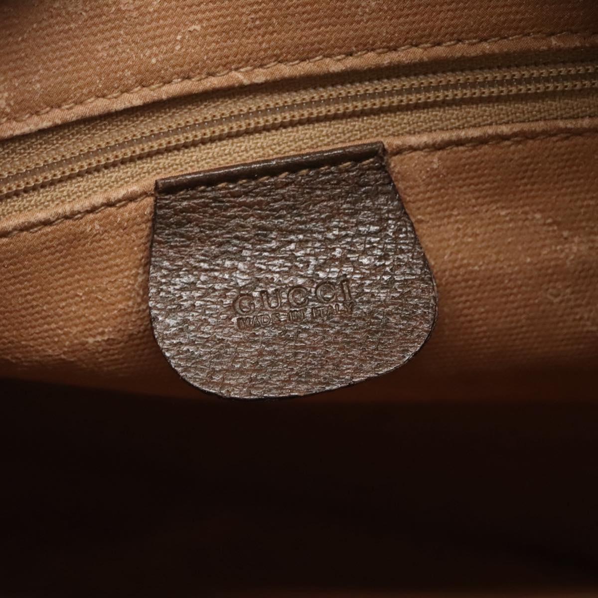 GUCCI GG Supreme Web Sherry Line Bag PVC Beige 4023 001 56 6472 Auth ep7946