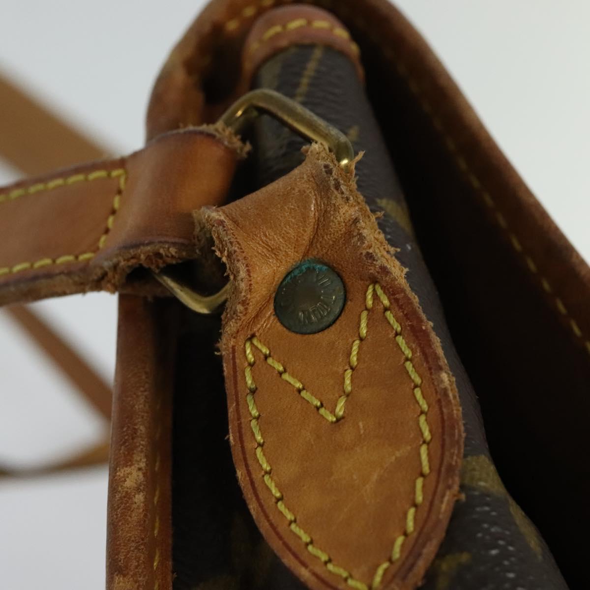 LOUIS VUITTON Monogram Gibeciere MM Shoulder Bag M42247 LV Auth ep7955