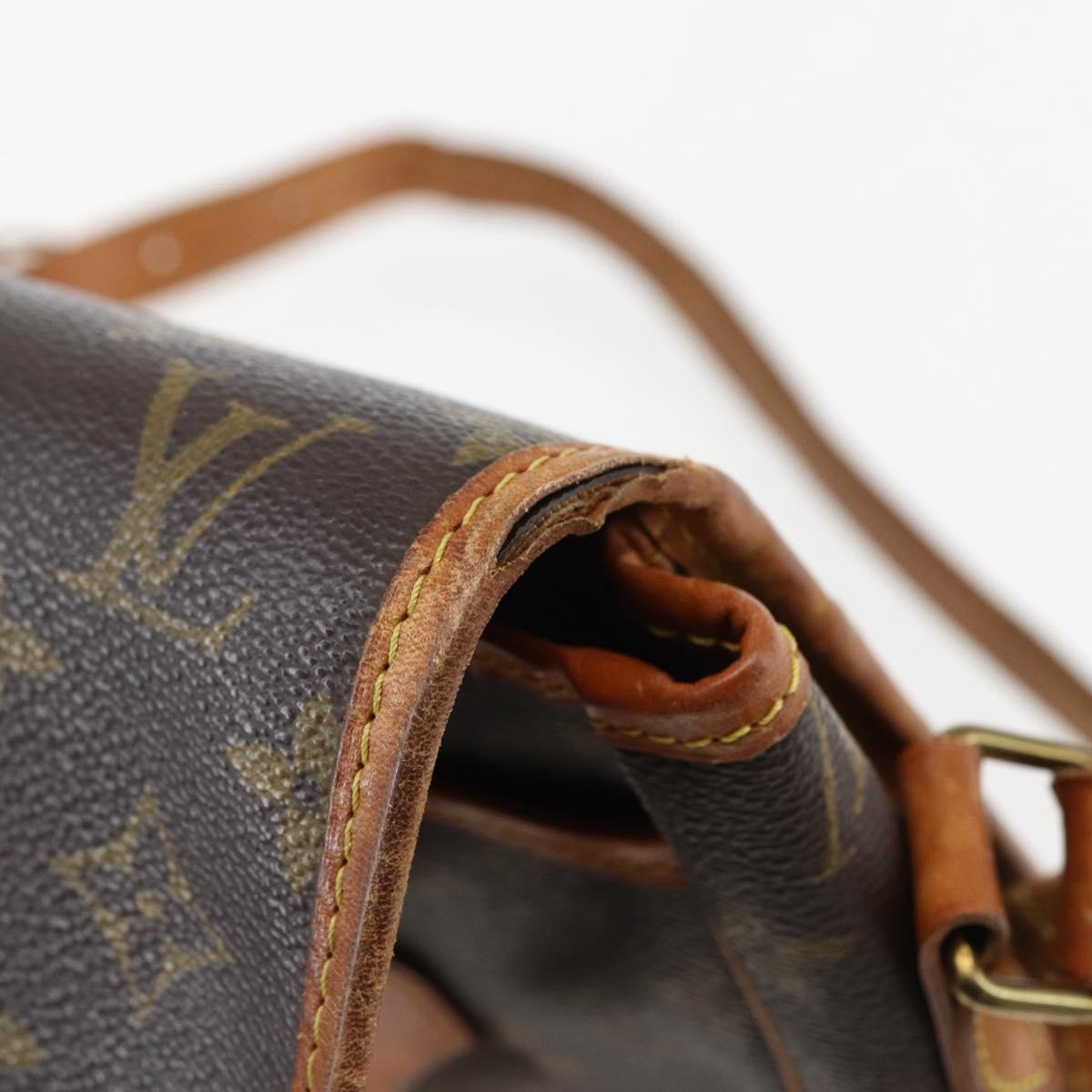 LOUIS VUITTON Monogram Gibeciere MM Shoulder Bag M42247 LV Auth ep7955