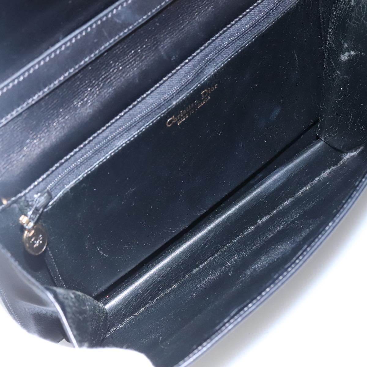 Christian Dior Shoulder Bag Leather Black Auth ep7962