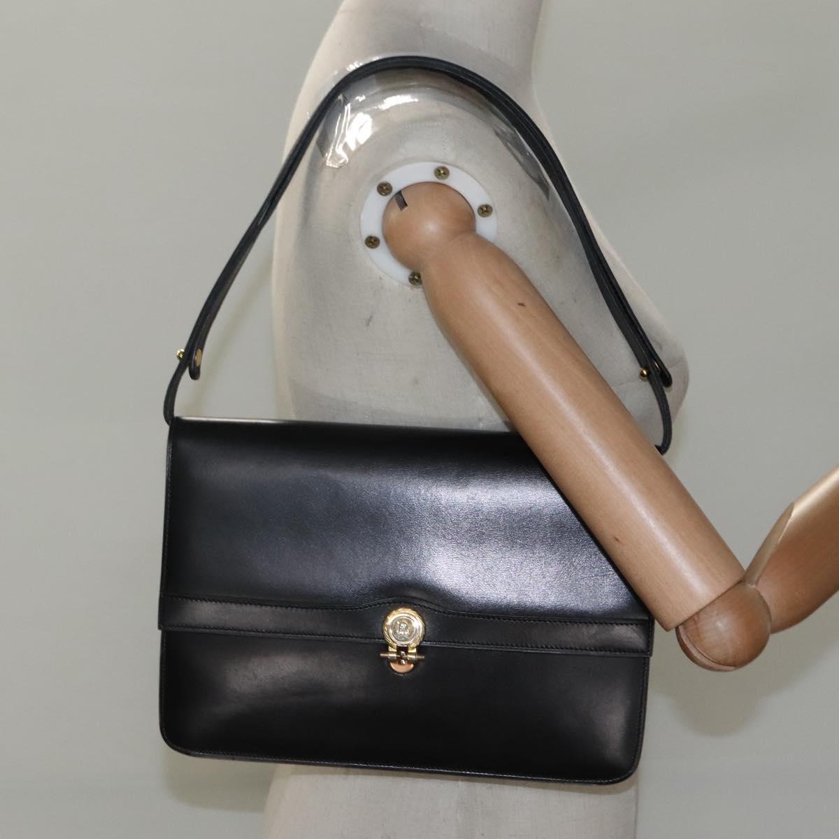 Christian Dior Shoulder Bag Leather Black Auth ep7962