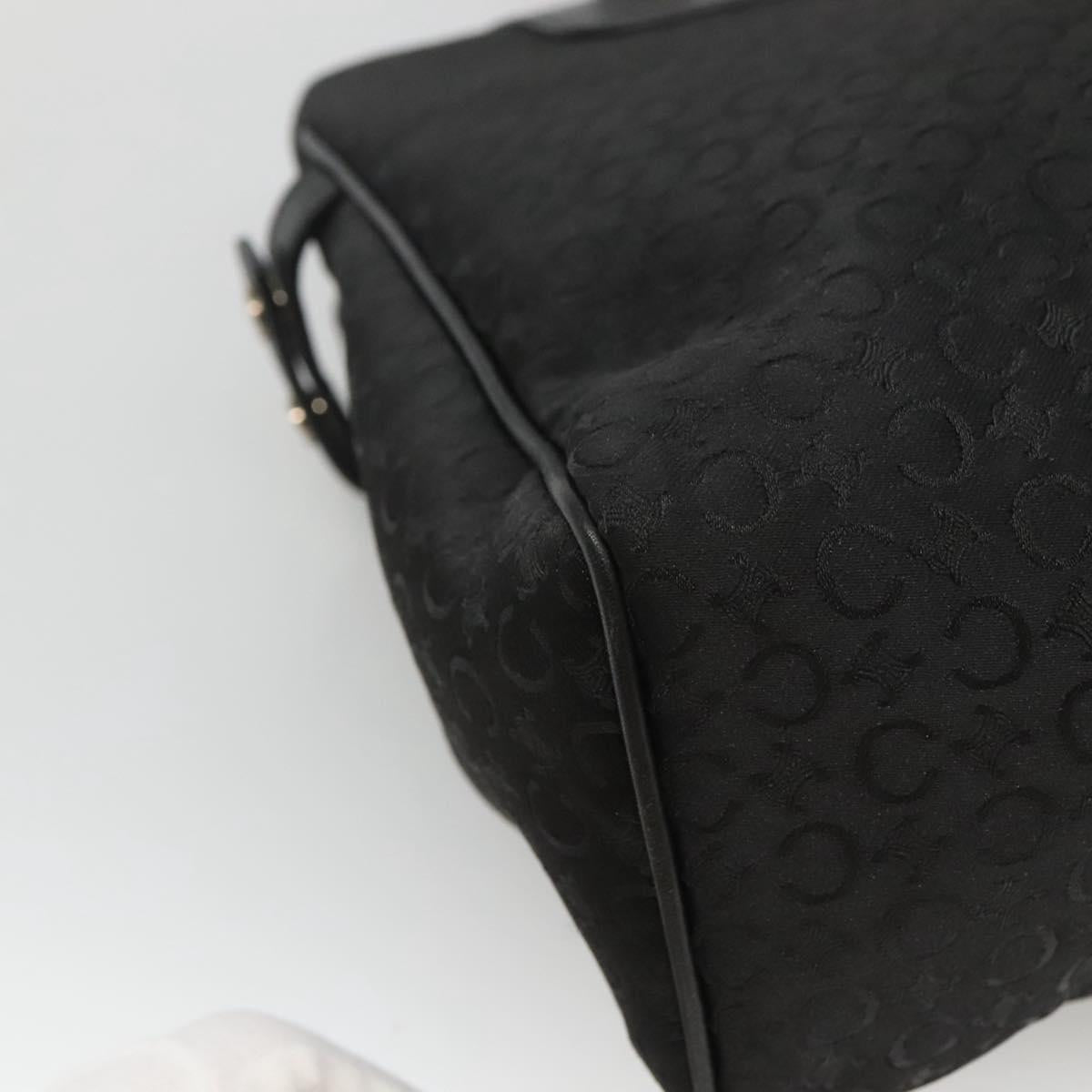 CELINE C Macadam Canvas Hand Bag Black Auth ep7965
