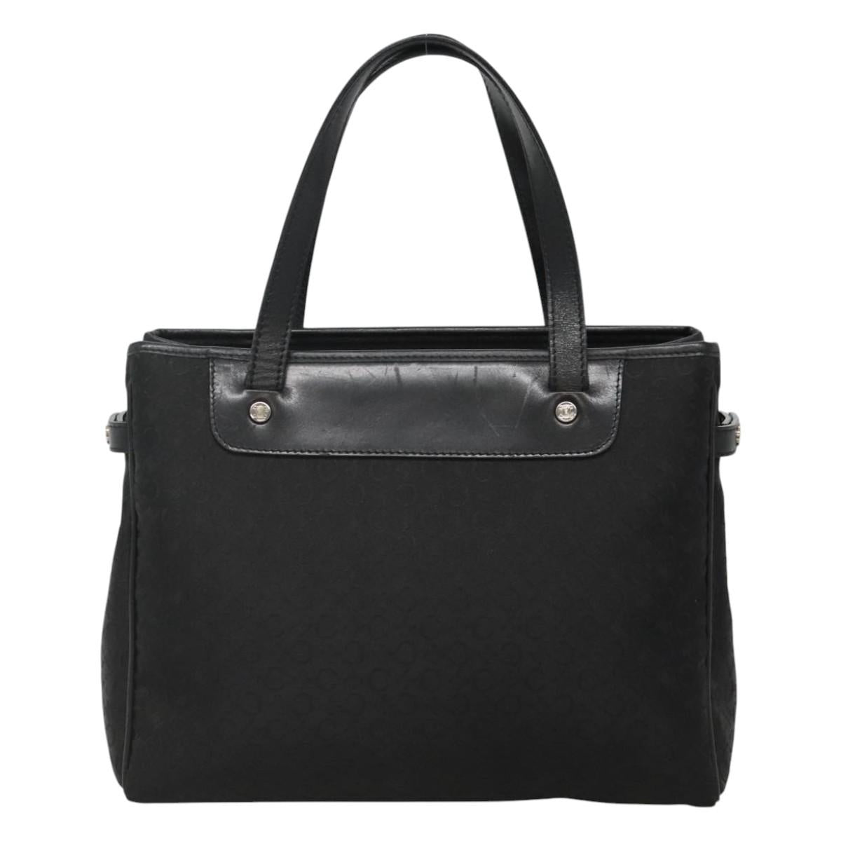 CELINE C Macadam Canvas Hand Bag Black Auth ep7965