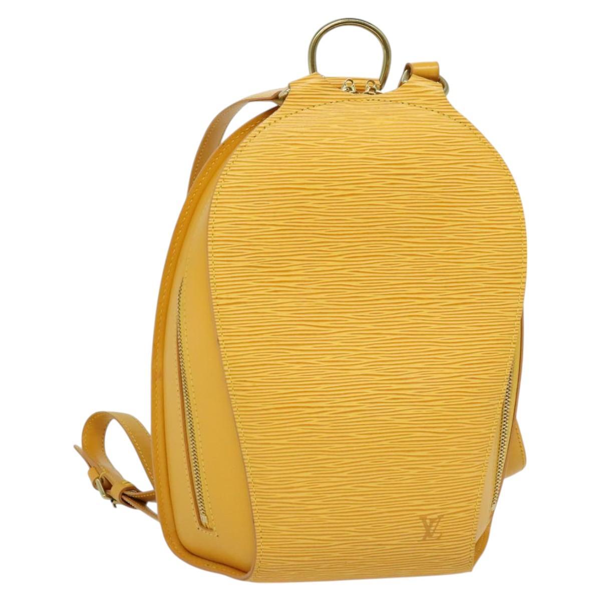 LOUIS VUITTON Epi Mabillon Backpack Yellow M52239 LV Auth ep7969