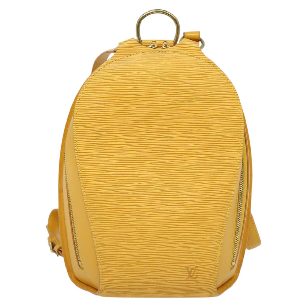 LOUIS VUITTON Epi Mabillon Backpack Yellow M52239 LV Auth ep7969
