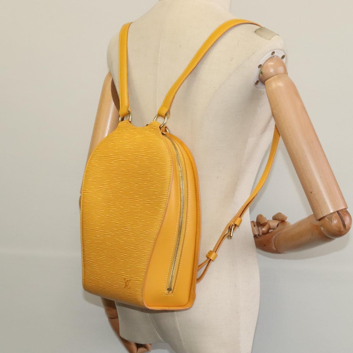 LOUIS VUITTON Epi Mabillon Backpack Yellow M52239 LV Auth ep7969