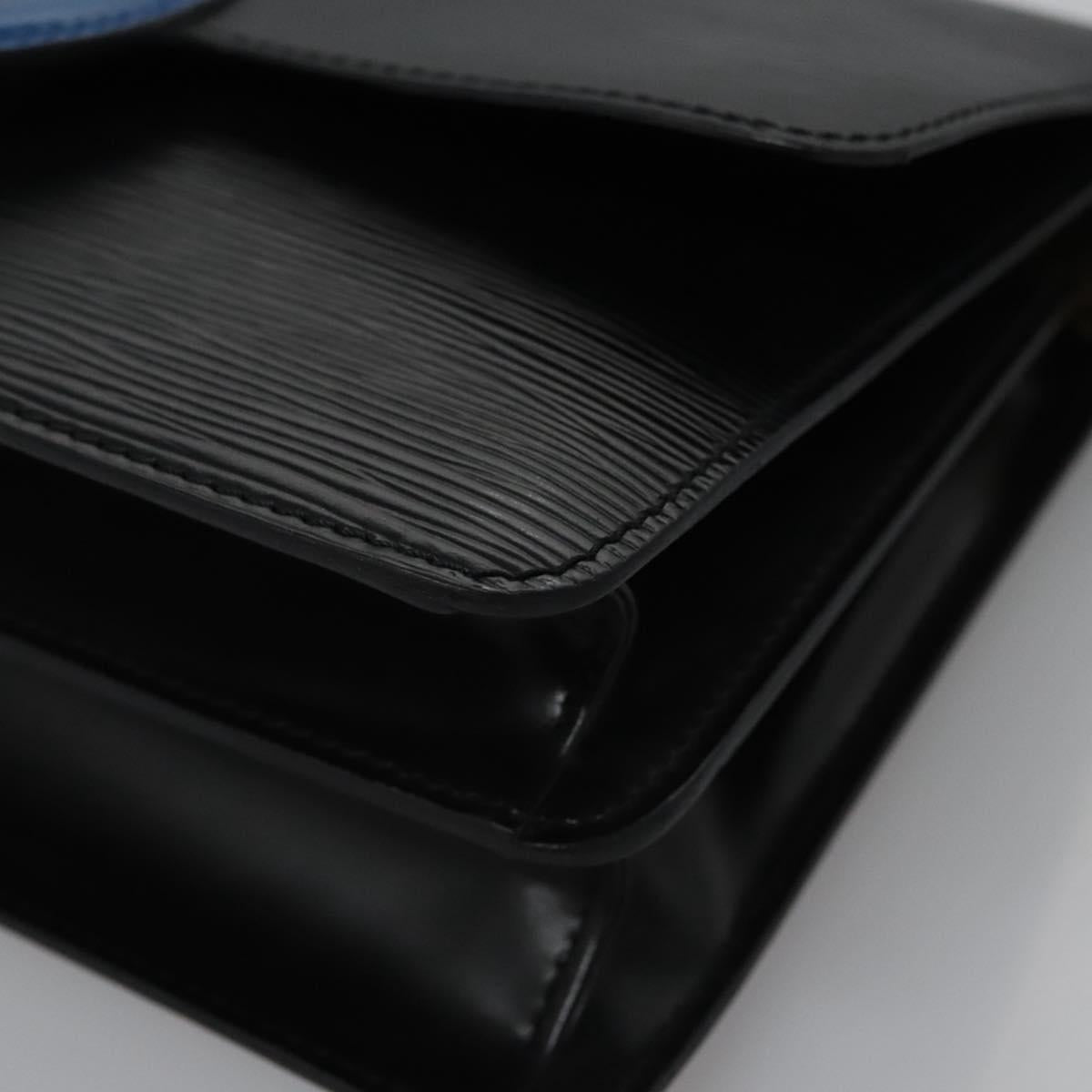 LOUIS VUITTON Epi Bicolor Free Run Shoulder Bag Black Blue M52415 LV Auth ep7970