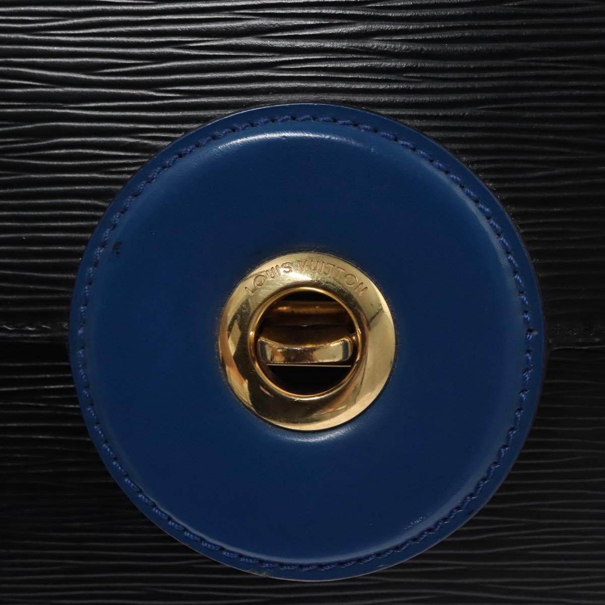 LOUIS VUITTON Epi Bicolor Free Run Shoulder Bag Black Blue M52415 LV Auth ep7970