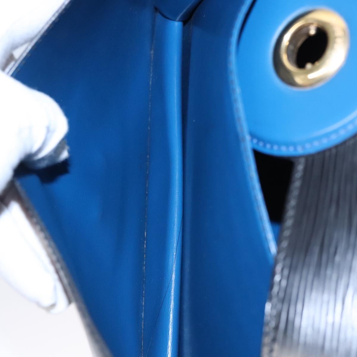 LOUIS VUITTON Epi Bicolor Free Run Shoulder Bag Black Blue M52415 LV Auth ep7970